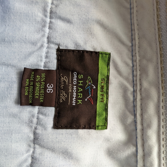 Greg Norman Blue Golf Shorts - Sz 36 - Slim Fit - Picture 3 of 5